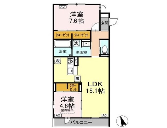 FORENA荒井の物件間取画像